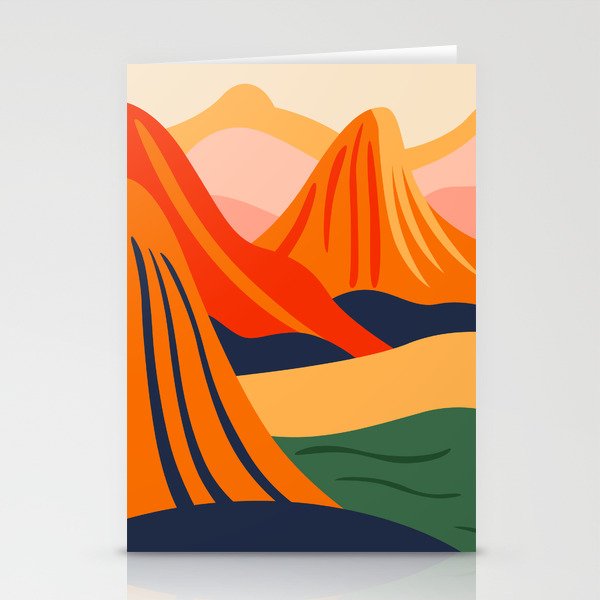 Abstract nature mountain landscape art Stationery Card Gallery Image 2