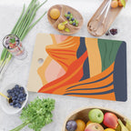 Abstract nature mountain landscape art Cutting Board Gallery Image 2