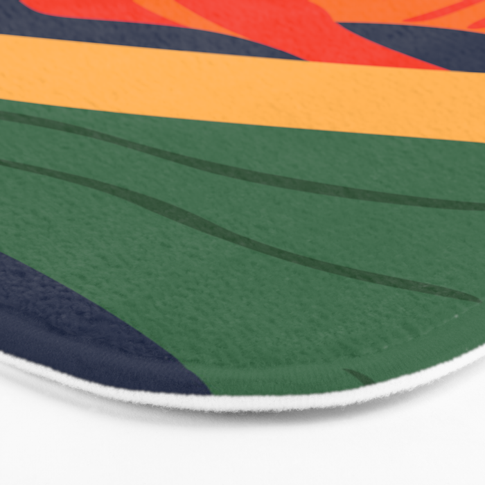 Abstract nature mountain landscape art Bath Mat Gallery Image 3