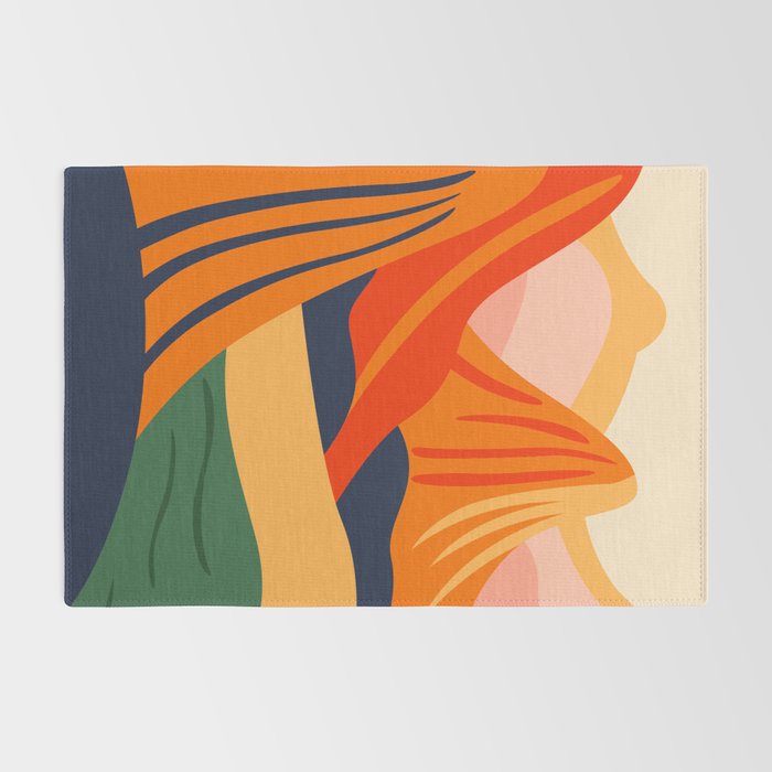 Abstract nature mountain landscape art Rug Gallery Image 2