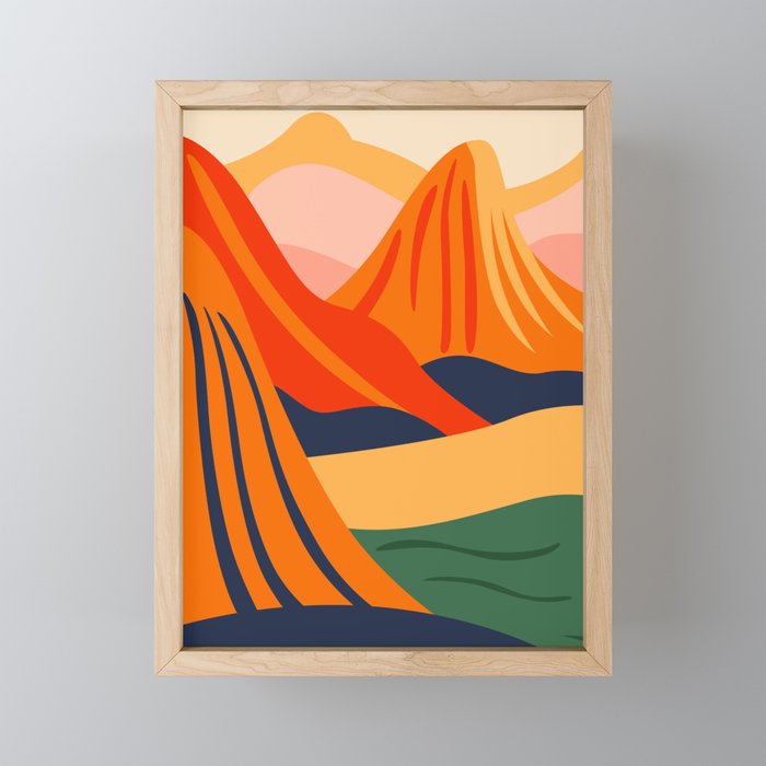 Abstract nature mountain landscape art Mini Art Print Gallery Image 1