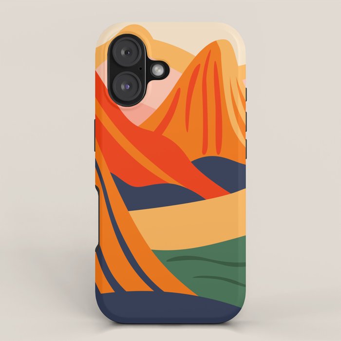 Abstract nature mountain landscape art iPhone Case Gallery Image 1