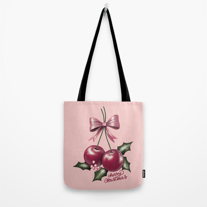 Cherry Christmas Tote Bag Gallery Image 2