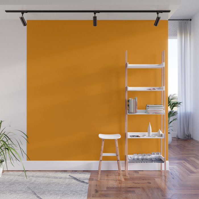Simply Tangerine Orange Wall Mural Gallery Image 1