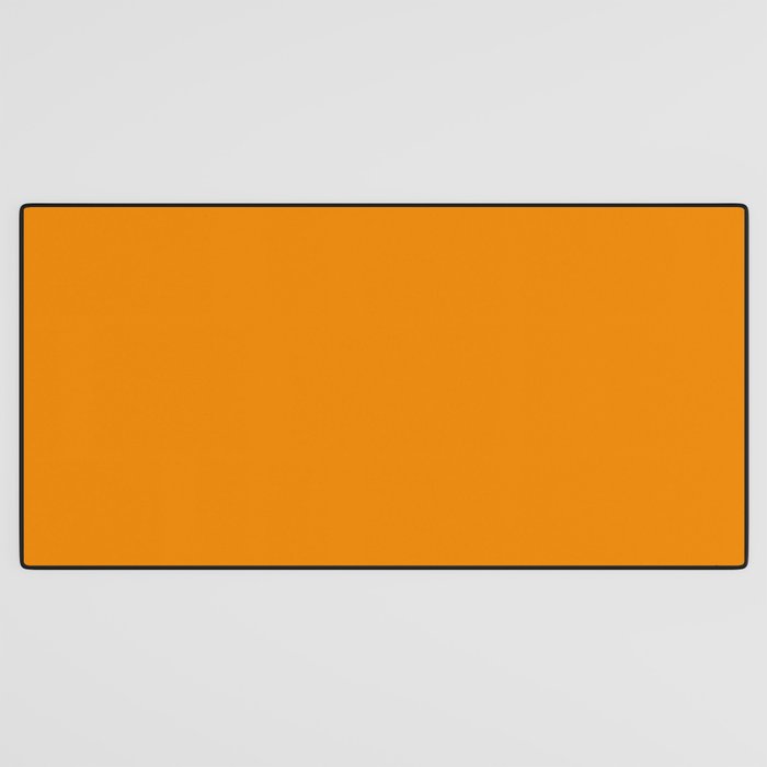 Simply Tangerine Orange Desk Mat Gallery Image 3