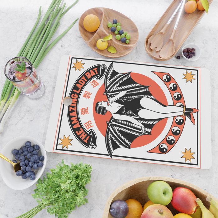 The Amazing Lady Bat Cutting Board Gallery Image 2