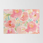 Preppy Pink Peonies Rug Gallery Image 2