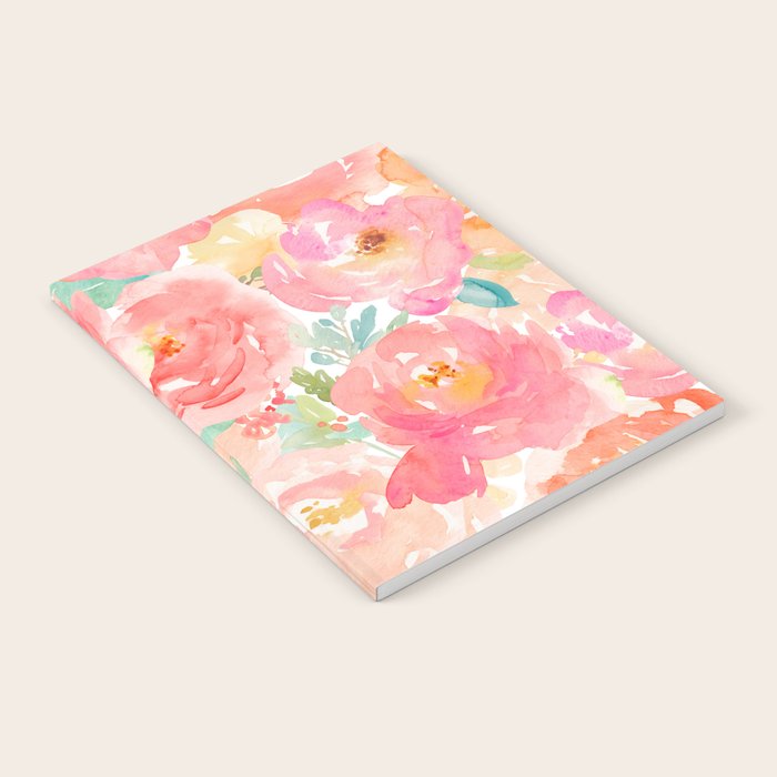 Preppy Pink Peonies Notebook Gallery Image 2