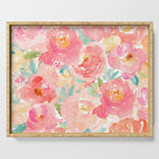 Preppy Pink Peonies Serving Tray Gallery Image 1