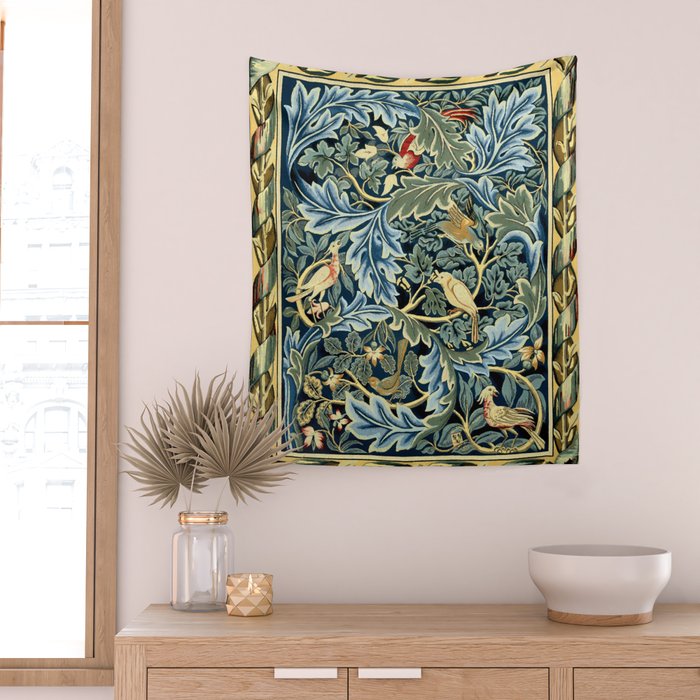 William Morris "Birds and Acanthus" Wall Tapestry Gallery Image 2