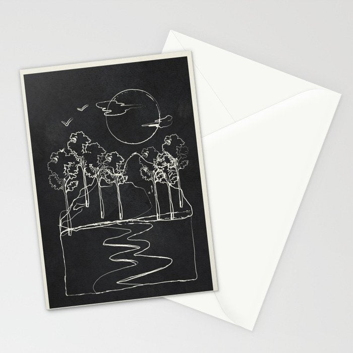 Minimalist Mountains 5 Stationery Card Gallery Image 2