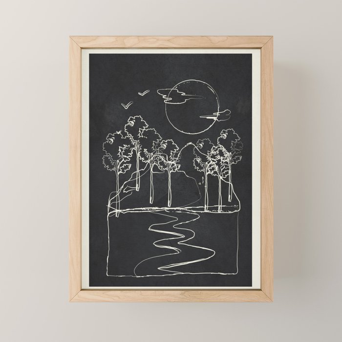 Minimalist Mountains 5 Mini Art Print Gallery Image 1