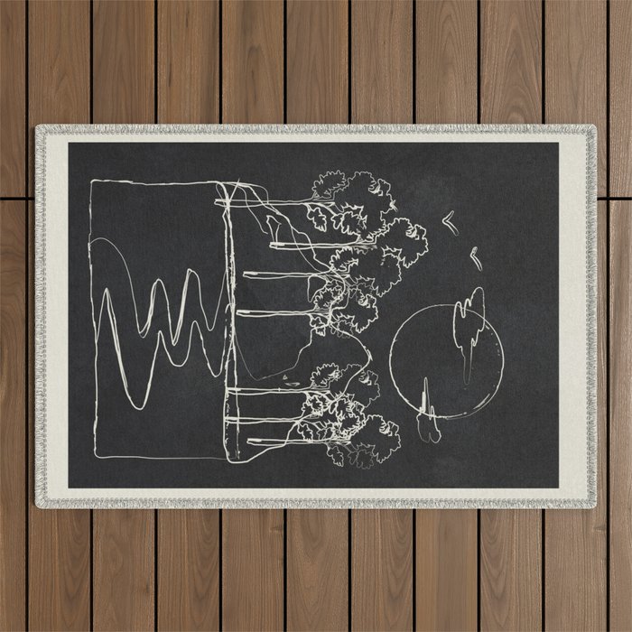 Minimalist Mountains 5 Outdoor Rug Gallery Image 1