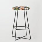Tropical flowers autumn field D Stool Gallery Image 1