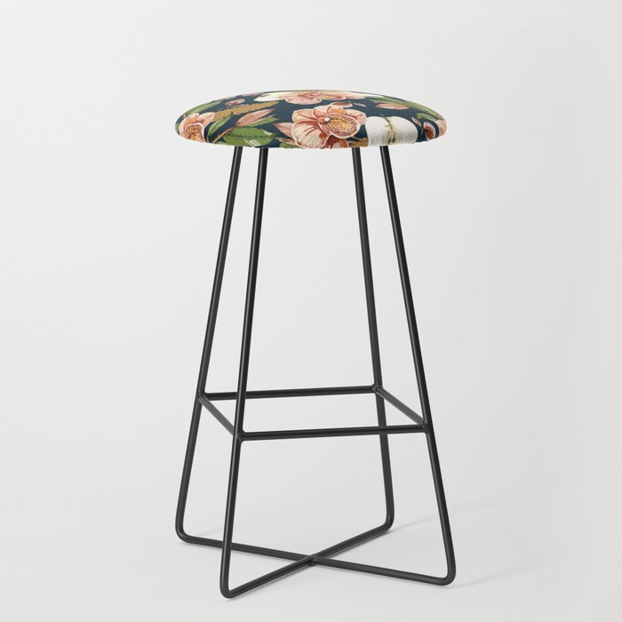 Tropical flowers autumn field D Stool Gallery Image 1