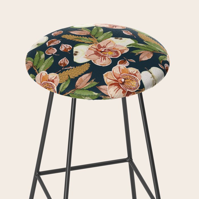 Tropical flowers autumn field D Stool Gallery Image 2