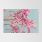 Pink Palm Trees - Surreal Nature Photography Print Rug Gallery Image 2