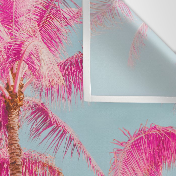 Pink Palm Trees - Surreal Nature Photography Print Wall Tapestry Gallery Image 3
