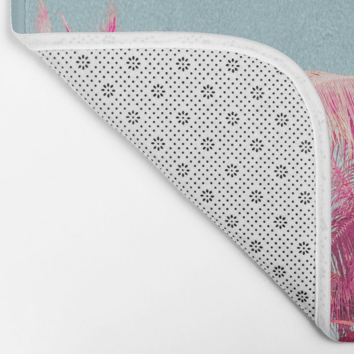 Pink Palm Trees - Surreal Nature Photography Print Bath Mat Gallery Image 2