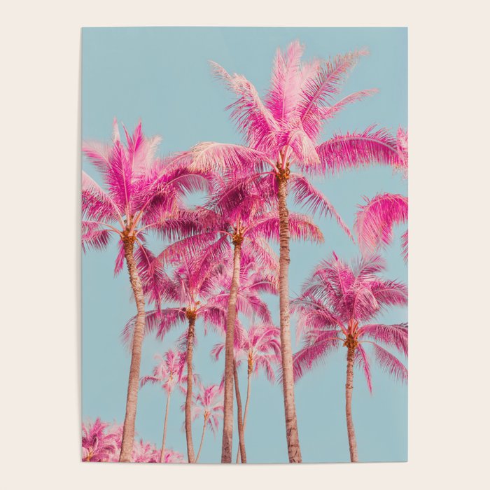 Pink Palm Trees - Surreal Nature Photography Print Poster Gallery Image 4