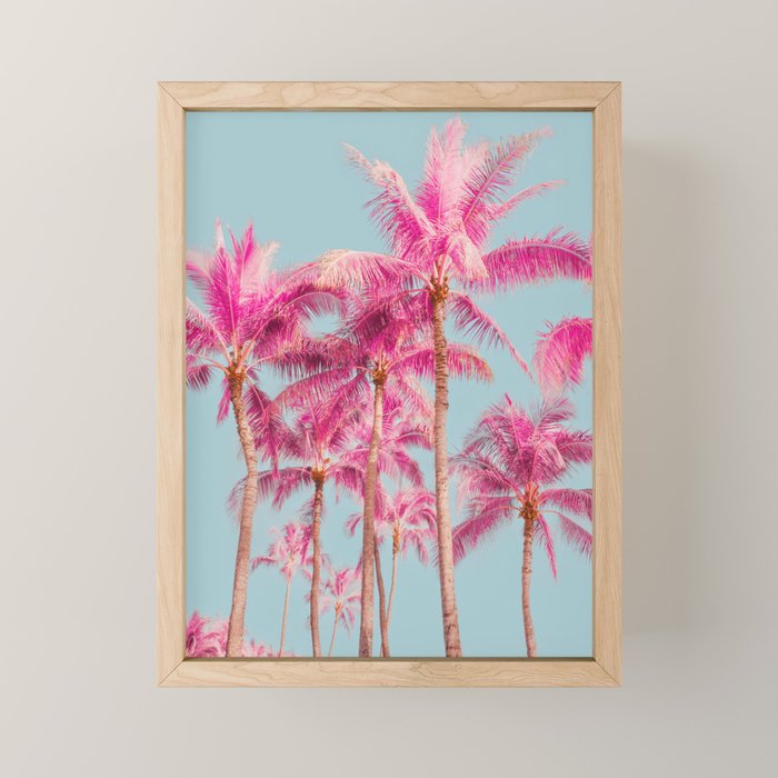 Pink Palm Trees - Surreal Nature Photography Print Mini Art Print Gallery Image 1