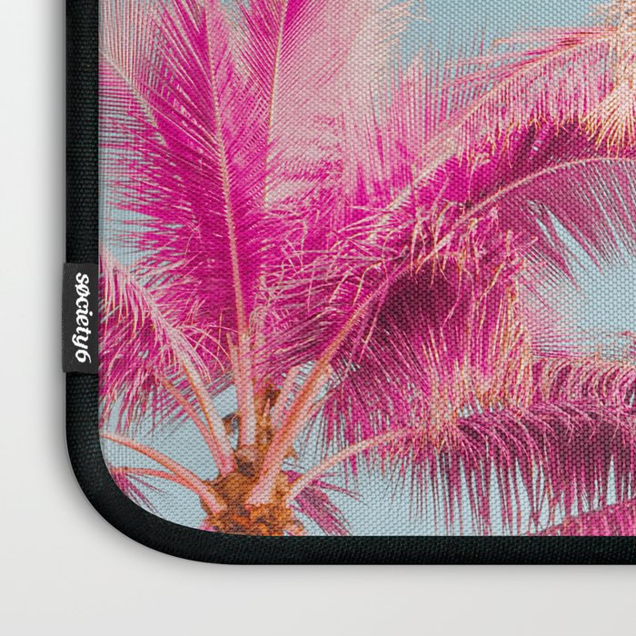 Pink Palm Trees - Surreal Nature Photography Print Laptop Sleeve Gallery Image 3