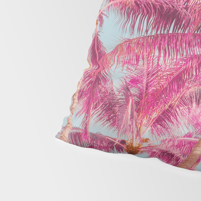 Pink Palm Trees - Surreal Nature Photography Print Pillow Sham Gallery Image 4