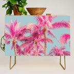 Pink Palm Trees - Surreal Nature Photography Print Credenza Gallery Image 1