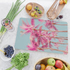 Pink Palm Trees - Surreal Nature Photography Print Cutting Board Gallery Image 2