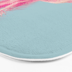 Pink Palm Trees - Surreal Nature Photography Print Bath Mat Gallery Image 3