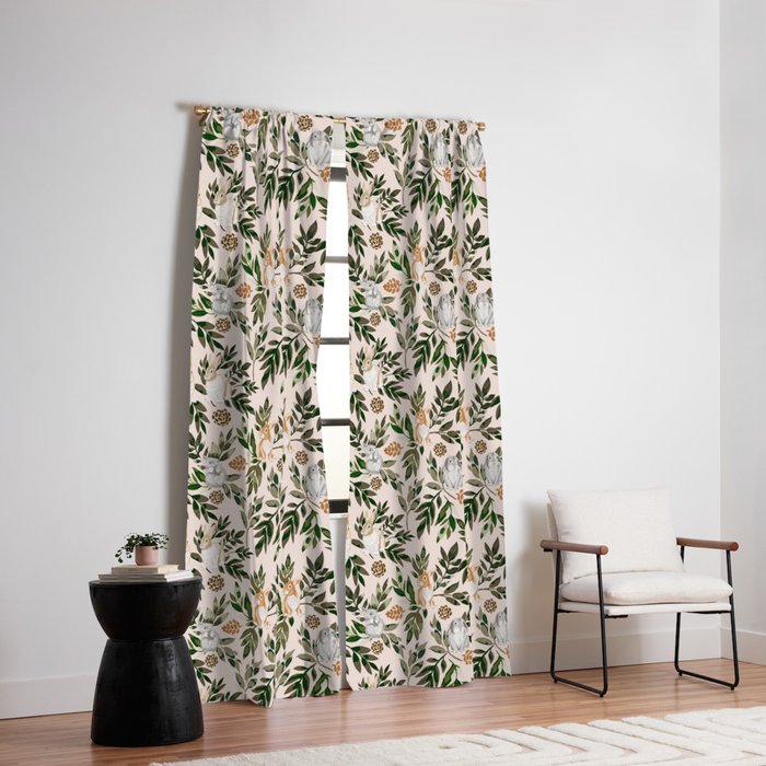 Rabbits in the green forest Window Curtain Gallery Image 2