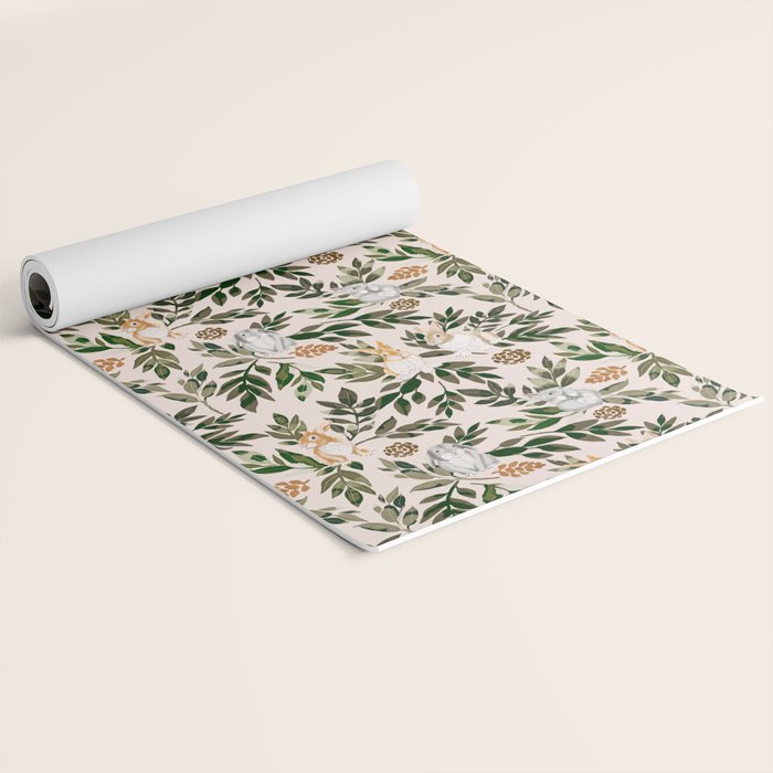 Rabbits in the green forest Yoga Mat Gallery Image 2