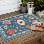 Written in the Stars | Milagros Hearts & Stars Outdoor Rug Gallery Image 2