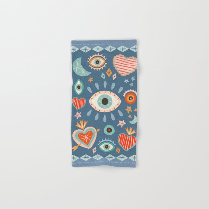Written in the Stars | Milagros Hearts & Stars Bath Towel Gallery Image 1