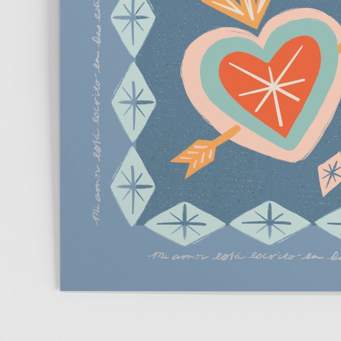 Written in the Stars | Milagros Hearts & Stars Poster Gallery Image 3