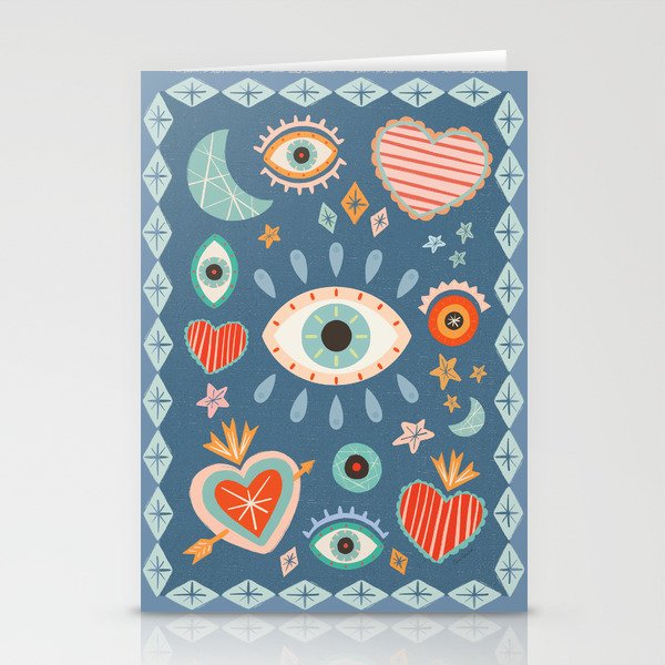 Written in the Stars | Milagros Hearts & Stars Stationery Card Gallery Image 1