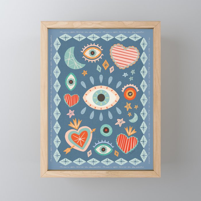 Written in the Stars | Milagros Hearts & Stars Mini Art Print Gallery Image 1