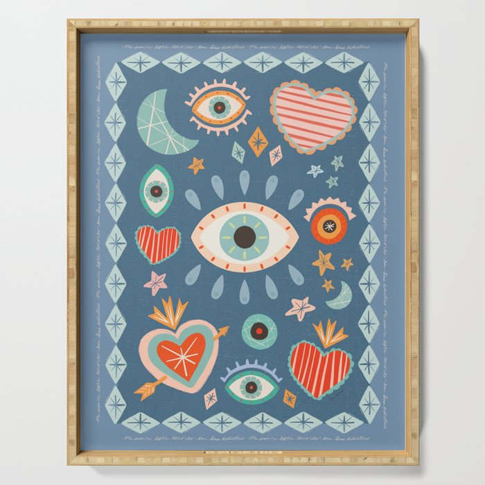 Written in the Stars | Milagros Hearts & Stars Serving Tray Gallery Image 1
