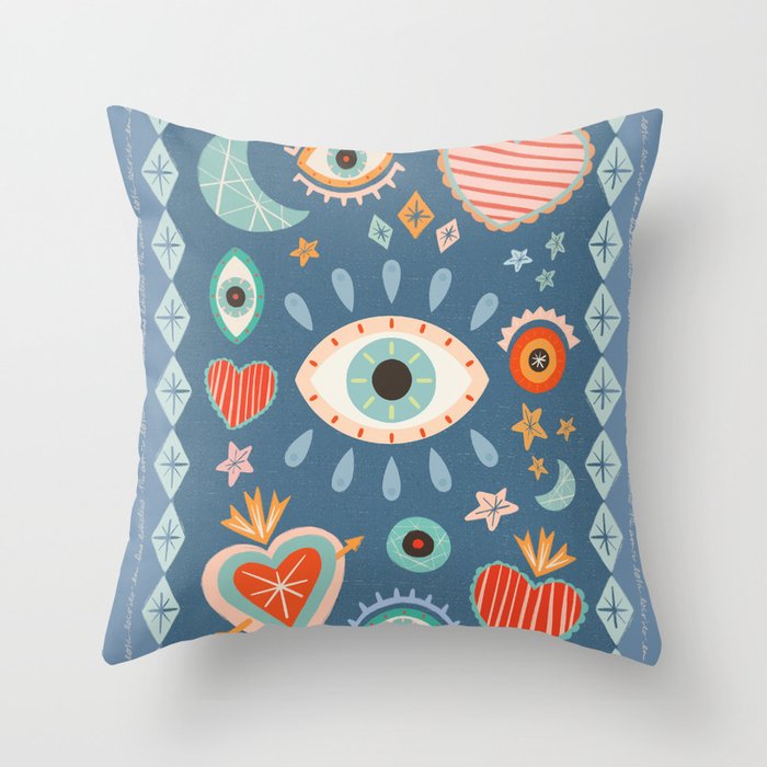 Written in the Stars | Milagros Hearts & Stars Throw Pillow Gallery Image 6