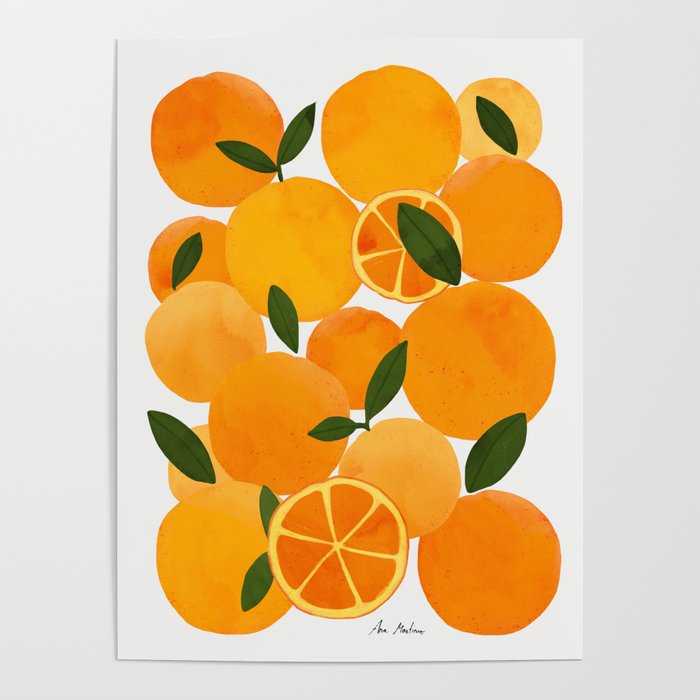 mediterranean oranges still life  Poster Gallery Image 4