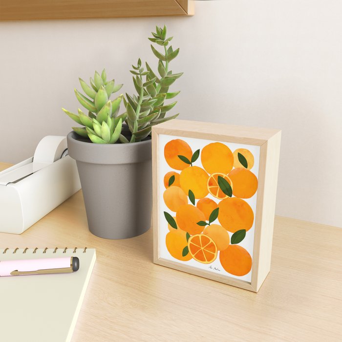 mediterranean oranges still life  Mini Art Print Gallery Image 2
