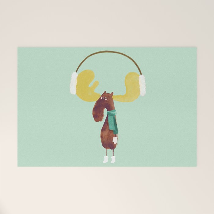 This moose is ready for winter Welcome Mat Gallery Image 1