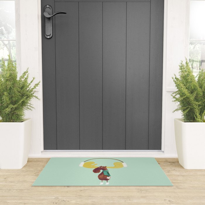 This moose is ready for winter Welcome Mat Gallery Image 3