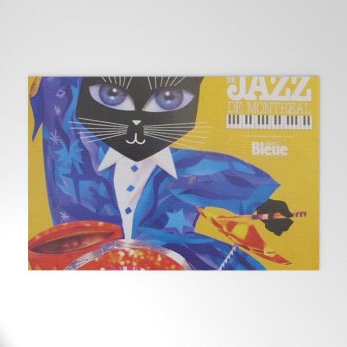 1994 Montreal Jazz Festival Cool Cat Poster No. 3 Gig Advertisement Welcome Mat Gallery Image 1