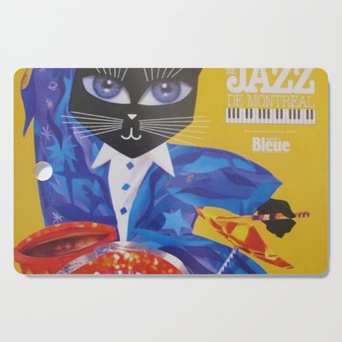 1994 Montreal Jazz Festival Cool Cat Poster No. 3 Gig Advertisement Cutting Board Gallery Image 1