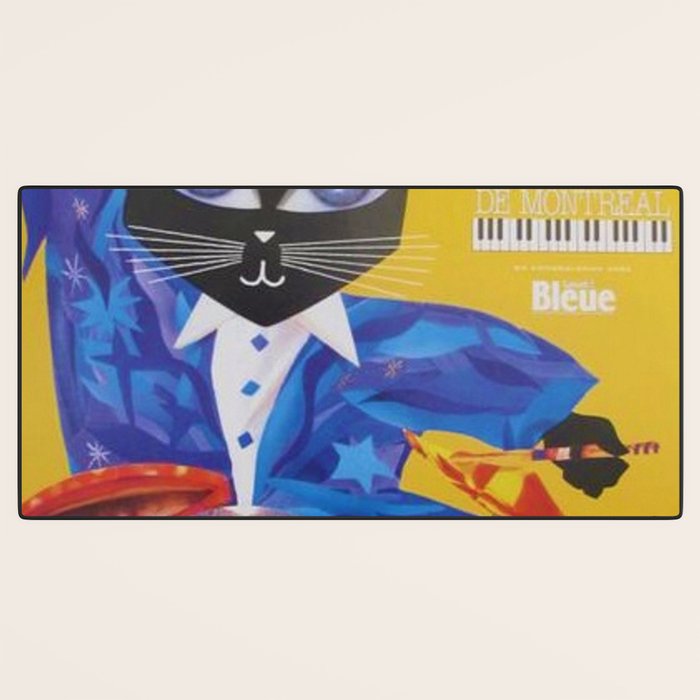 1994 Montreal Jazz Festival Cool Cat Poster No. 3 Gig Advertisement Desk Mat Gallery Image 3