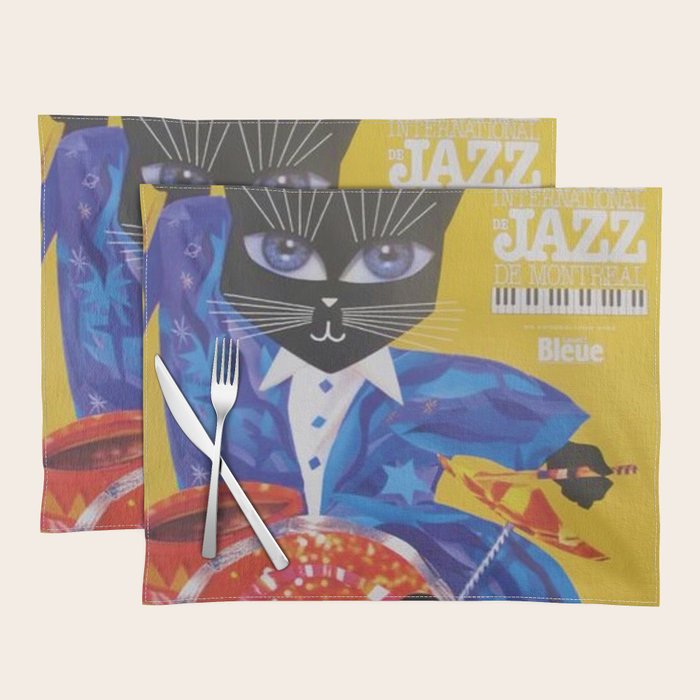 1994 Montreal Jazz Festival Cool Cat Poster No. 3 Gig Advertisement Placemat Gallery Image 1