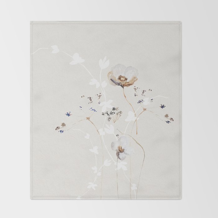 JAPANESE IKEBANA 1 Throw Blanket Gallery Image 2