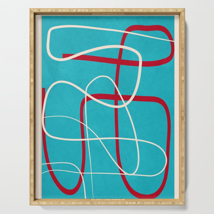 Minimalist Line Art 4 Serving Tray Gallery Image 1