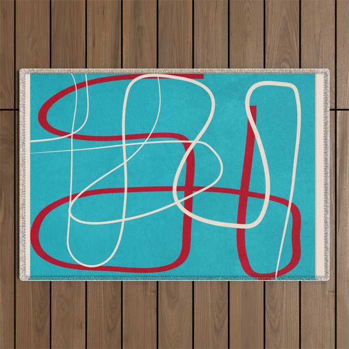 Minimalist Line Art 4 Outdoor Rug Gallery Image 1
